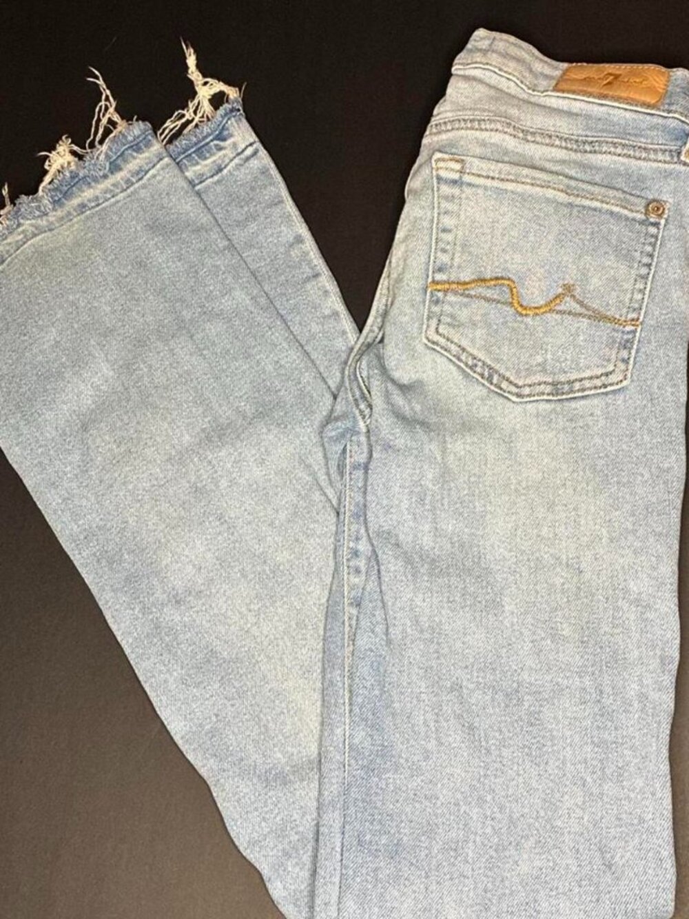 23x30 7 For All Mankind ripped flare jeans. Luxe...